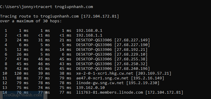 tracert là gì