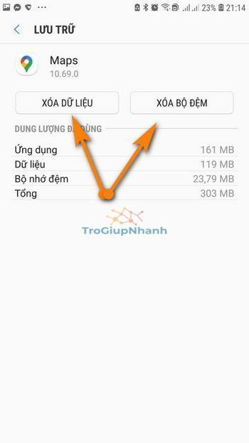 Xóa cache ứng dụng Android