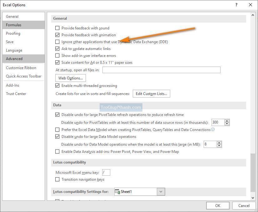 không mở được file excel