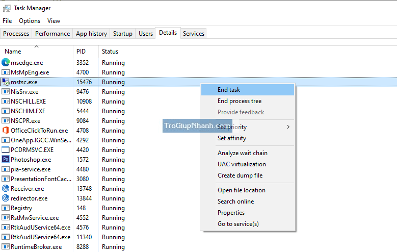 Lỗi remote desktop trên Windows 11 22H2