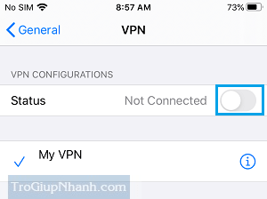 Vô hiệu hóa VPN trên iPhone