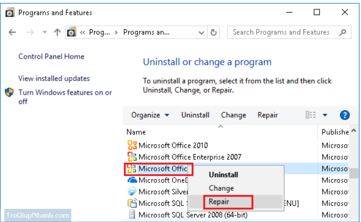 sửa lỗi something went wrong