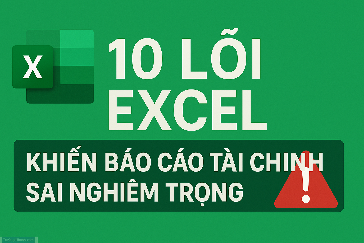 10 lỗi excel nghiêm trọng trong báo cáo tài chính